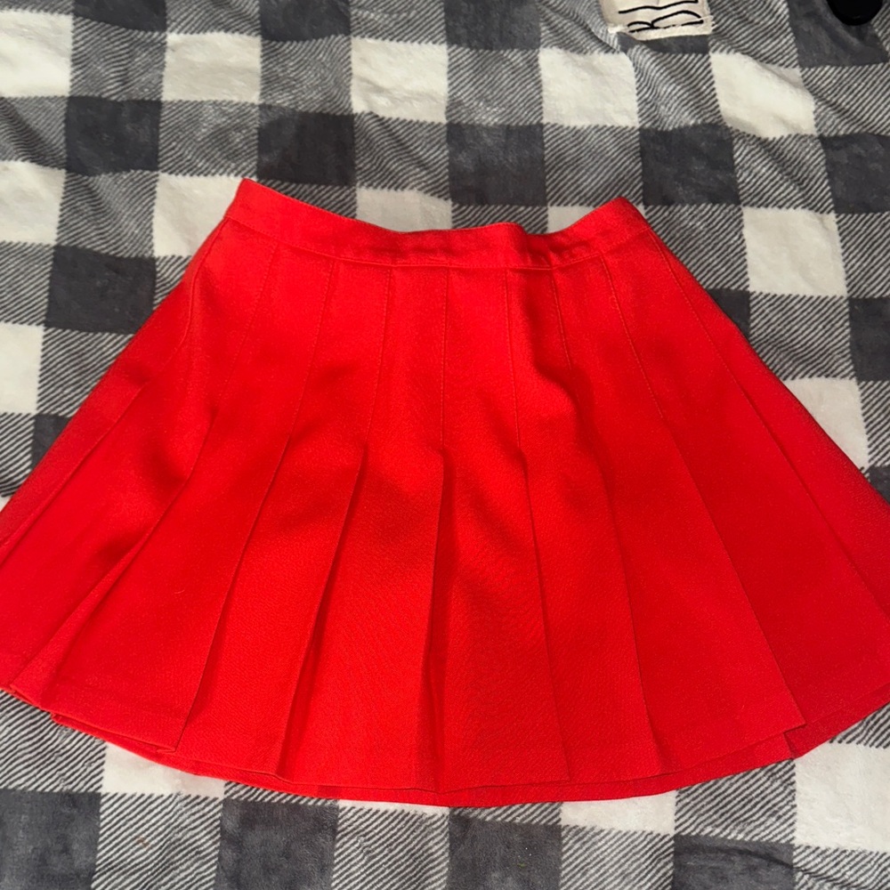 Head Women's Pleated Mini Skirts in Red, Yellow & Blue - Picture 2 of 5